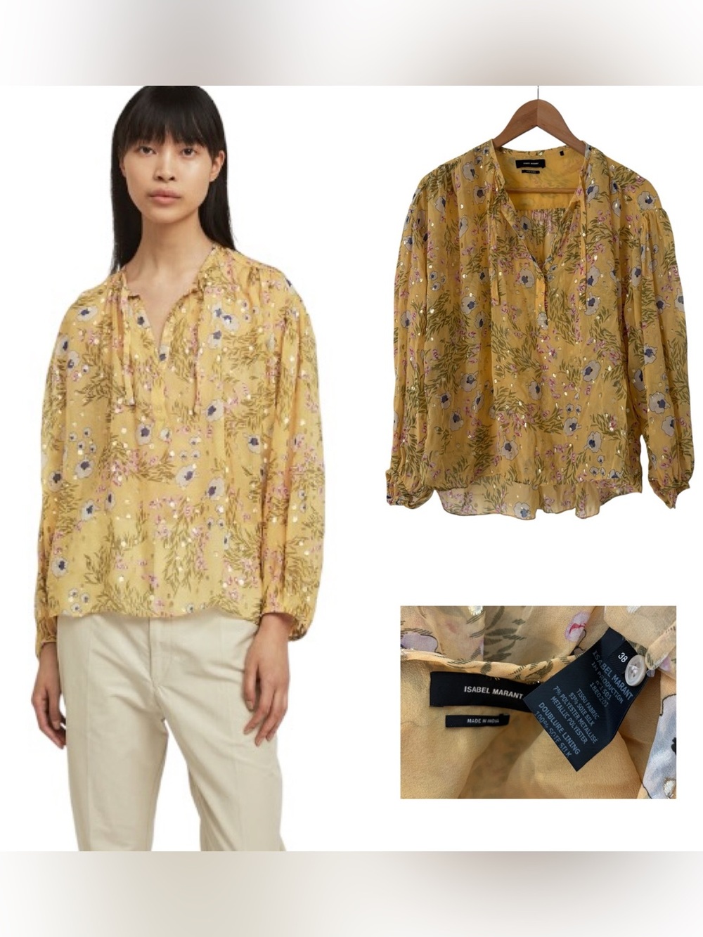 Isabel Marant Mia Silk Floral Blouse